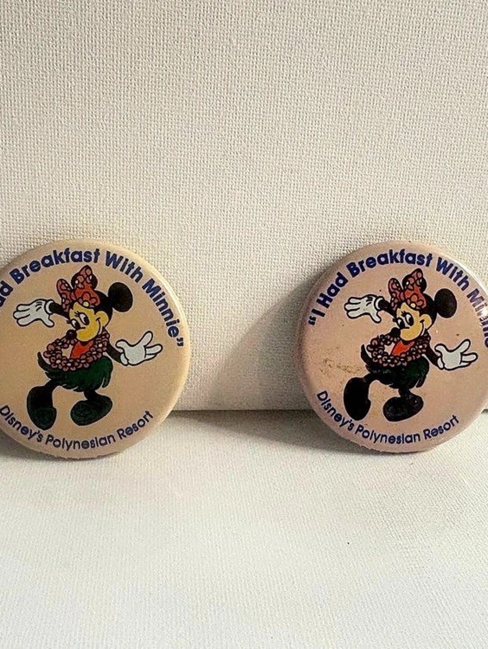 Vintage 1990 Disney I Had Breakfast With Minnie Disney's Polynesian Resort Pinb